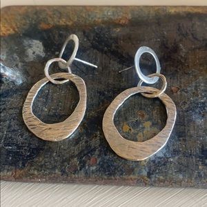 Silpada Post Brushed Silver Earrings